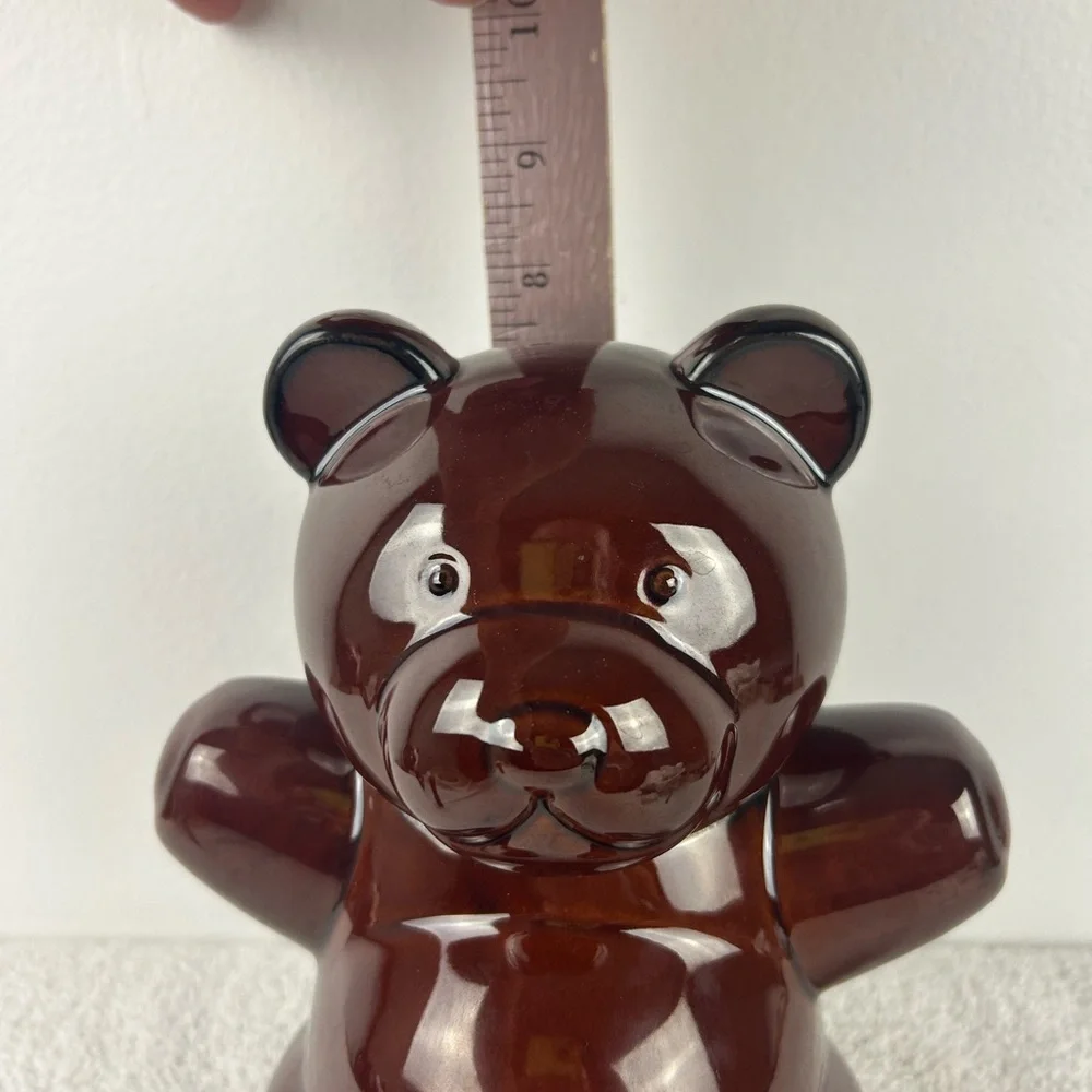 VTG Aramis Glossy Brown Teddy Bear Ceramic Cookie Jar